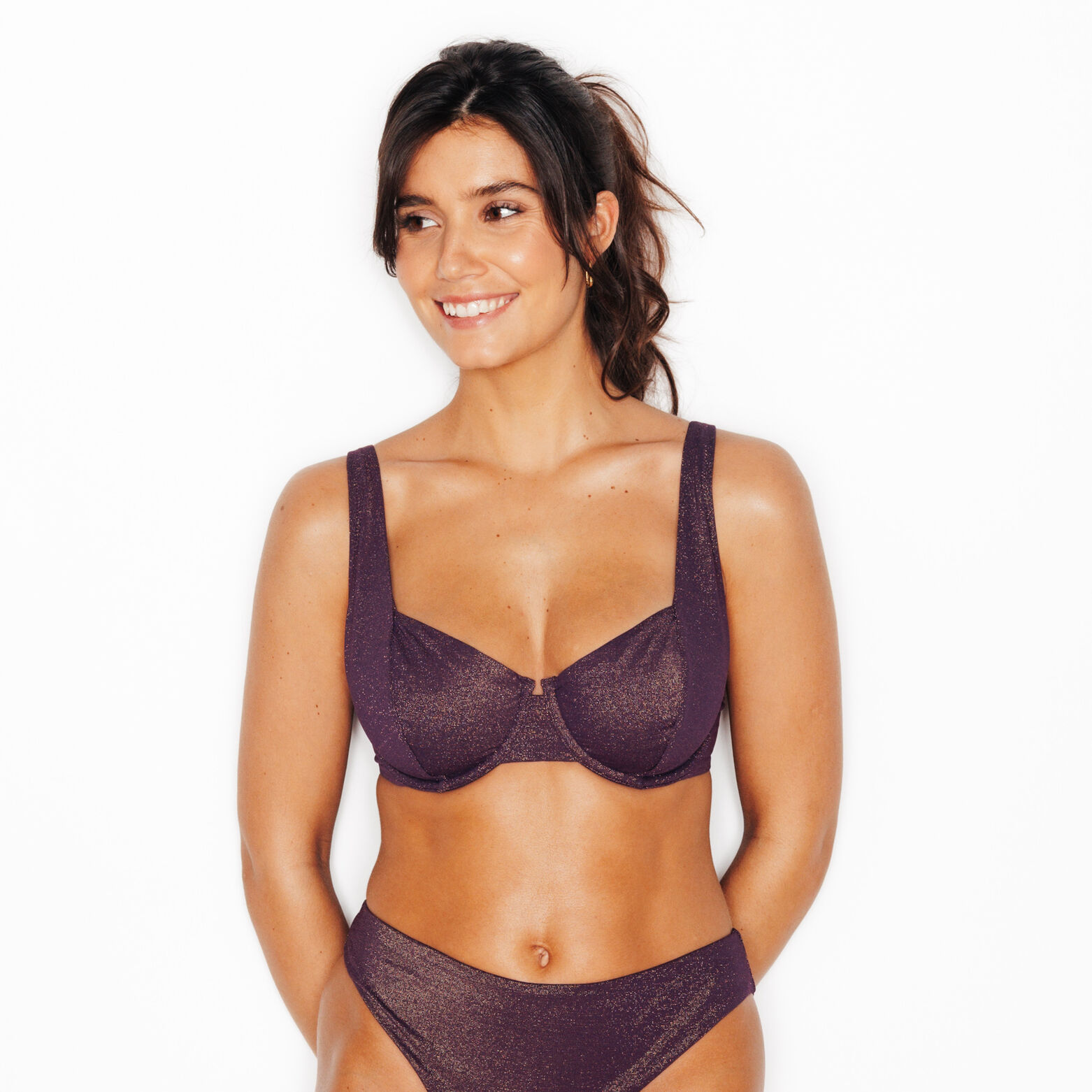 NESS MAILLOT DE BAIN CORBEILLE PRUNE