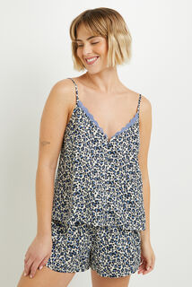 FOLK TOP MULTICO BLANC