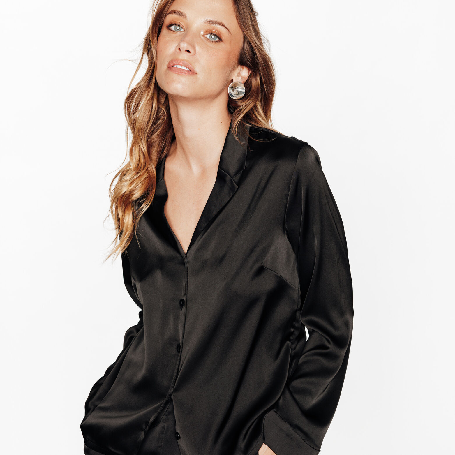 GLADIS CHEMISE MANCHES LONGUES NOIR