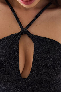 NELIA MAILLOT DE BAIN UNE PIECE SANS ARMATURE MULTICO NOIR