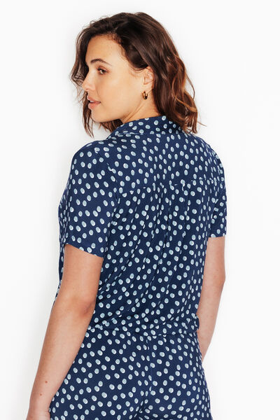 chemise manches courtes MULTICO BLEU