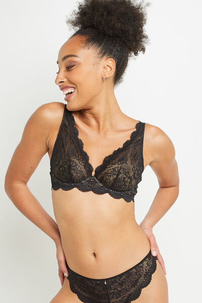 AMELIE SOUTIEN-GORGE PLUNGE DENTELLE NOIR