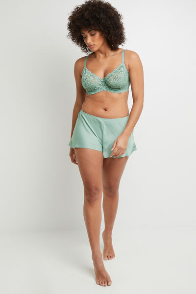 BASIL SHORT SATIN MAT Vert clair