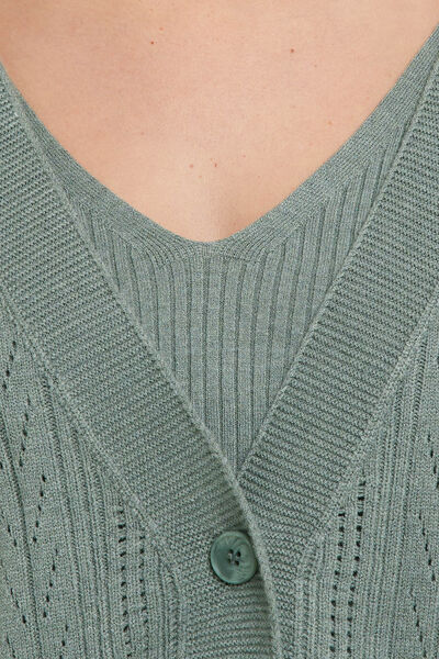 CAFE GILET VISCOSE KAKI