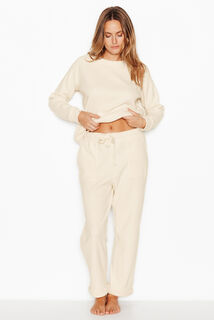 FAIENCE PANTALON DE PYJAMA ECRU