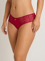 FEMME SHORTY DENTELLE ROUGE