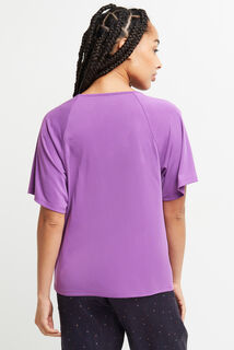 CLEM TEE-SHIRT MANCHES COURTES SATIN FUCHSIA