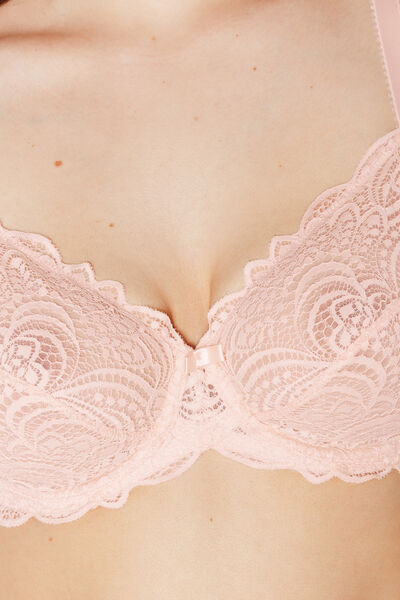 DENTELLE SOUTIEN-GORGE EMBOITANT DENTELLE POUDRE