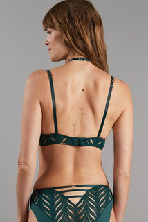 CALIX SOUTIEN-GORGE PUSH-UP DENTELLE VERT FONCE