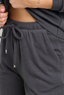 Ensemble FLOREAL anthracite tee-shirt manches longues & tregging