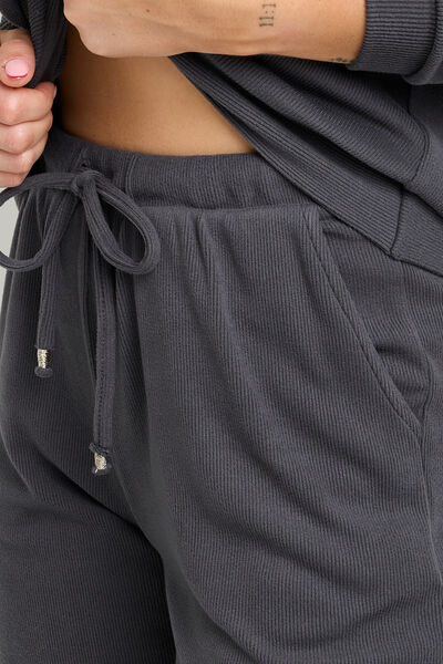 Ensemble FLOREAL anthracite tee-shirt manches longues & tregging