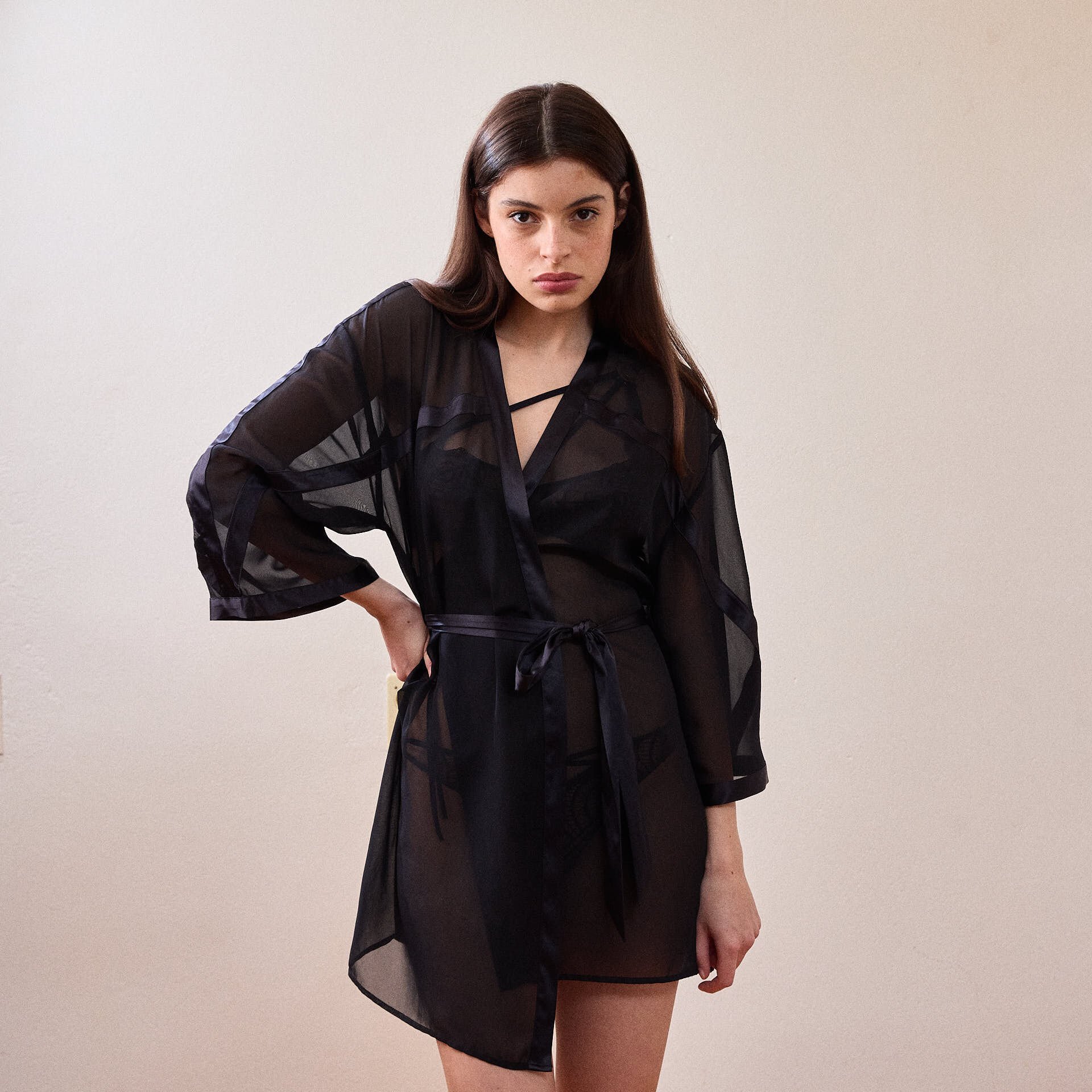 Peignoirs et deshabilles Noir femme taille T38 RougeGorge