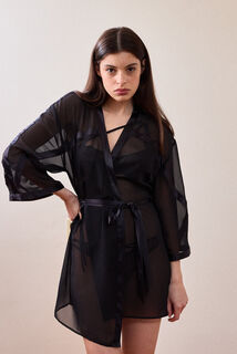 FLEUR KIMONO NOIR