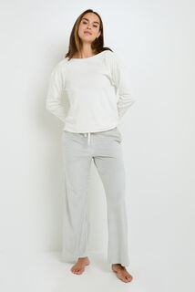 FLUFFY PANTALON DE PYJAMA MULTICO BLANC