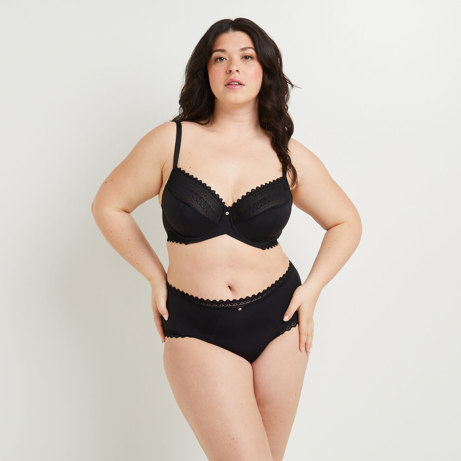 DOUCE CULOTTE TAILLE HAUTE MICROFIBRE NOIR
