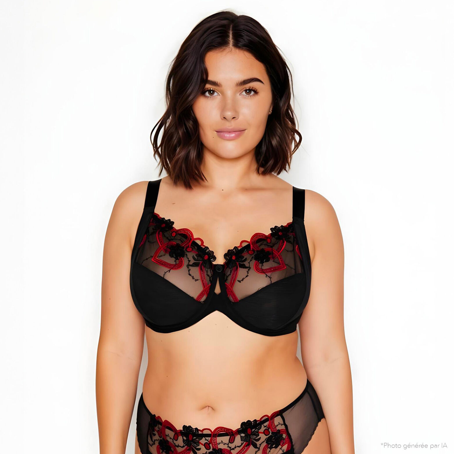 IMELDA SOUTIEN-GORGE GRANDE TAILLE MULTICO NOIR
