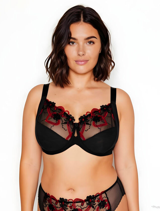 IMELDA SOUTIEN-GORGE GRANDE TAILLE MULTICO NOIR