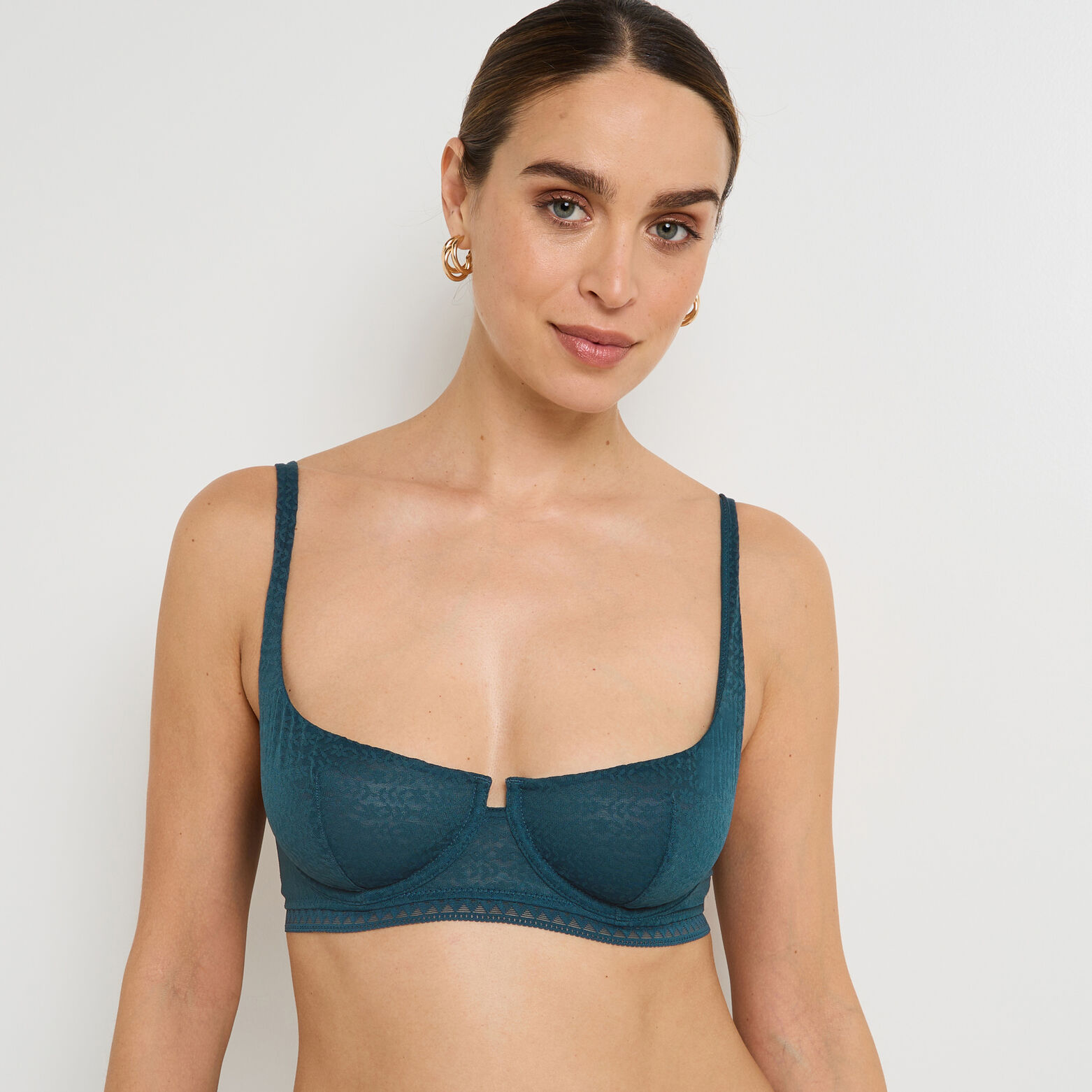 GINGER SOUTIEN-GORGE CORBEILLE DENTELLE BLEU