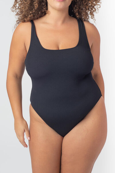 MAILLOT 1P MAILLE GAUFREE NOIR