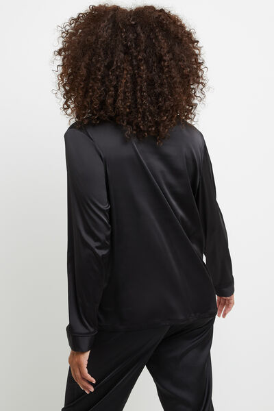 CHIMENE VESTE SATIN  NOIR