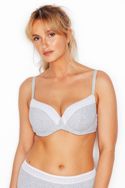 INFINITY SOUTIEN-GORGE AMPLIFORME COTON GRIS