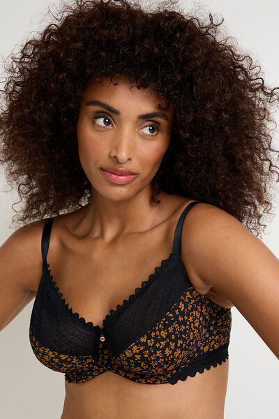 DOUCE SOUTIEN-GORGE EMBOITANT MICROFIBRE MULTICO NOIR