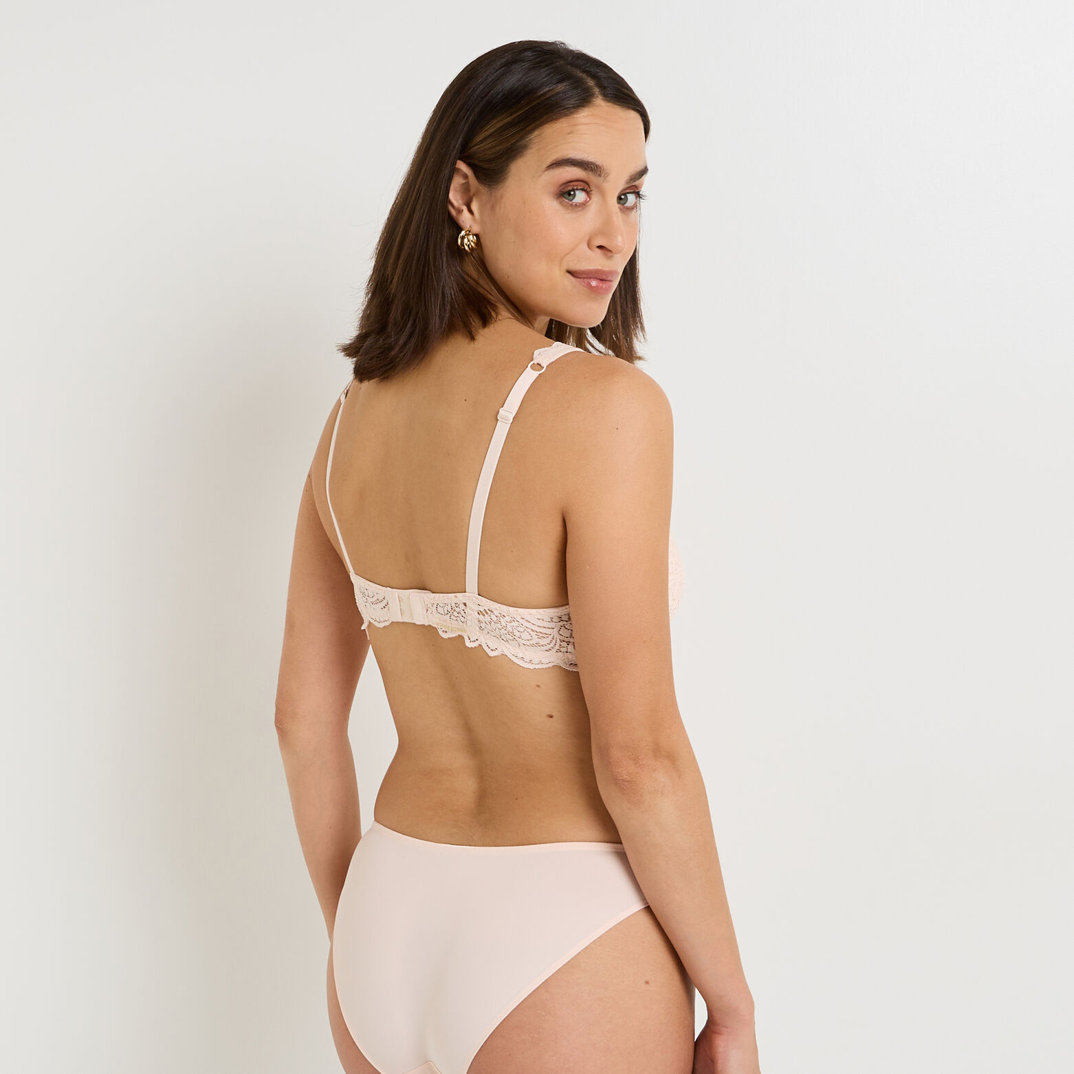DENTELLE SOUTIEN-GORGE AMPLI FOULARD DENTELLE POUDRE