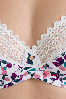 DOUCE SOUTIEN-GORGE EMBOITANT MICROFIBRE MULTICO BLANC