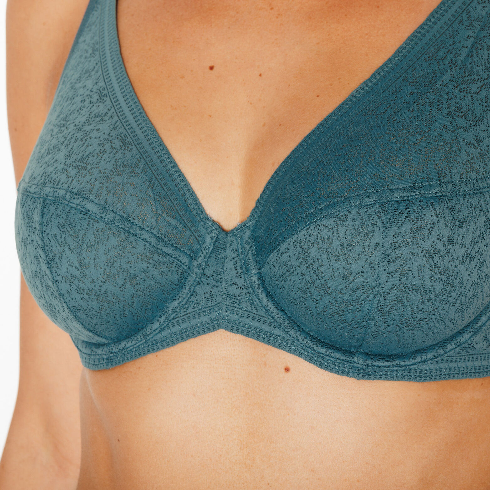 JULIANE SOUTIEN-GORGE EMBOITANT FOULARD PETROLE