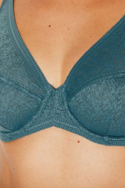 SOUTIEN-GORGE EMBOITANT FOULARD PETROLE