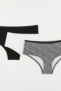 GERALDINE LOT SHORTY X3 COTON BIO MULTICO NOIR