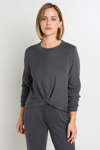 TEE SHIRT MANCHES LONGUES ANTHRACITE