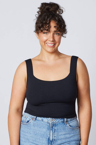 INDIE DEBARDEUR CROPTOP NOIR