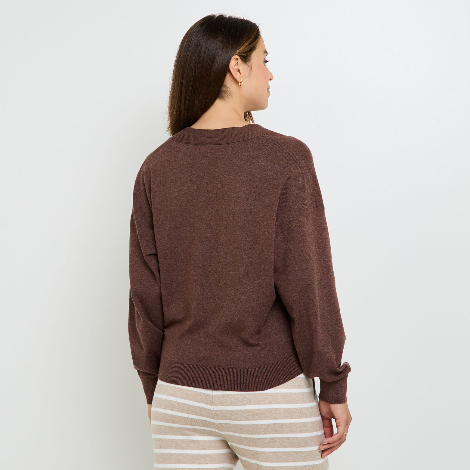 FEERIE PULL EN TRICOT MARRON