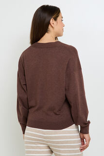 FEERIE PULL EN TRICOT MARRON