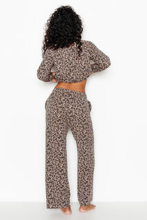 JORDANA PANTALON DE PYJAMA MULTICO MARRON