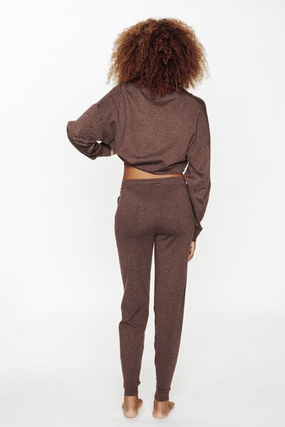FEERIE PANTALON EN TRICOT MARRON