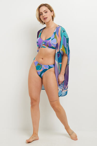 KIMONO DE PLAGE MULTICO VIOLET