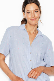 INDIGO CHEMISE MANCHES COURTES MULTICO BLEU