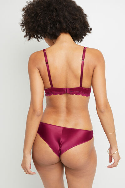 TANGA DENTELLE BORDEAUX
