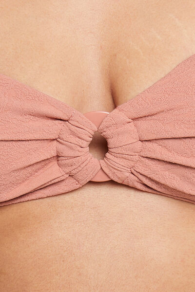 MAILLOT DE BAIN BANDEAU MICROFIBRE ROSE