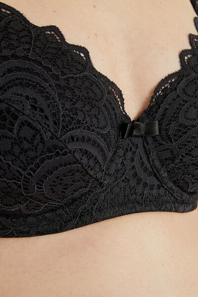 DENTELLE SOUTIEN-GORGE EMBOI ALLAITEMENT NOIR