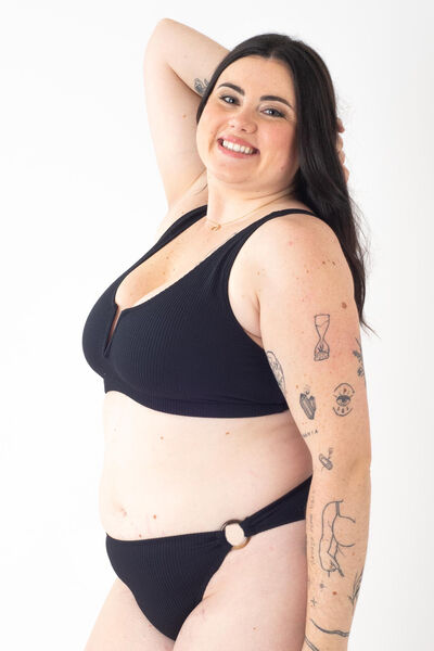 GALON BRASSIERE MAILLE GAUFREE DOS CROI NOIR
