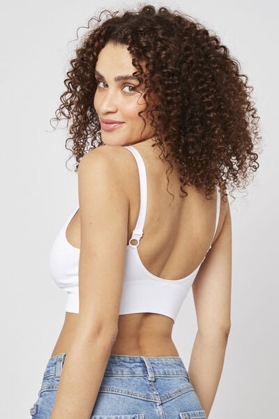 BRASSIERE SANS COUTURE BLANC