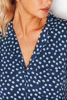 CAMILLE chemise manches courtes MULTICO BLEU