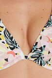 JIN MAILLOT DE BAIN TRIANGLE A ARMATURES BLANC/ROSE
