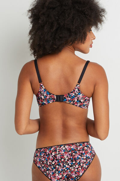 SYARA SOUTIEN-GORGE AMPLI EMBOITANT NOIR/ROSE