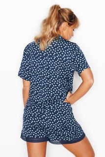 CAMILLE chemise manches courtes MULTICO BLEU