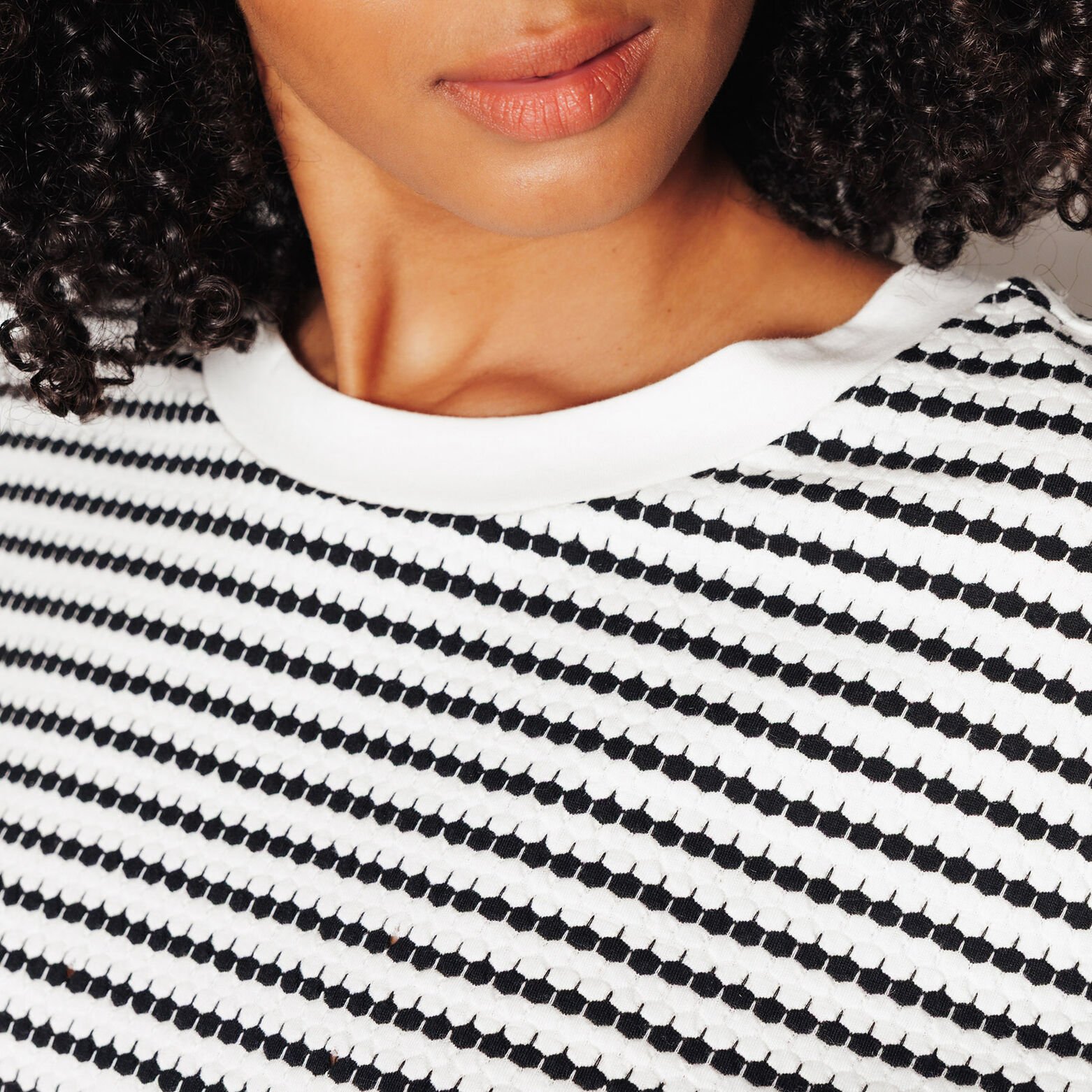 PAVANE TSHIRT MANCHES COURTES MULTICO BLANC