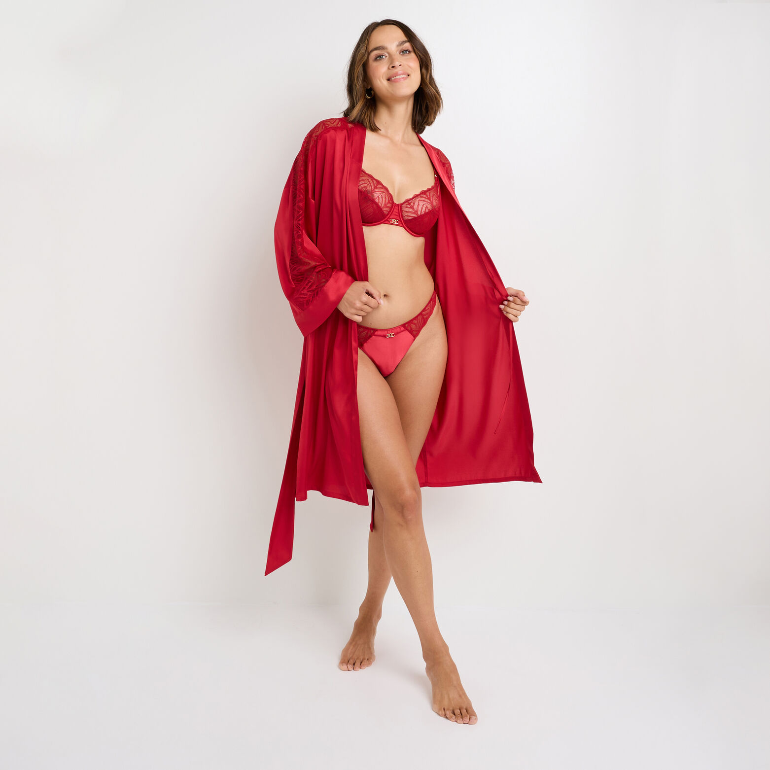 FEMME KIMONO ROUGE
